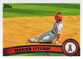 #529 Maicer Izturis - Los Angeles Angels - 2011 Topps Baseball