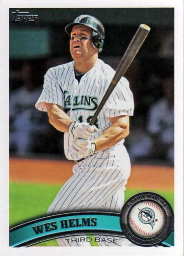 #557 Wes Helms - Florida Marlins - 2011 Topps Baseball