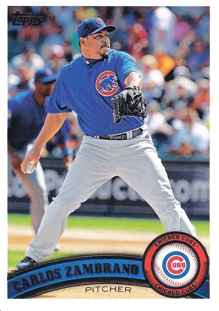 #558 Carlos Zambrano - Chicago Cubs - 2011 Topps Baseball