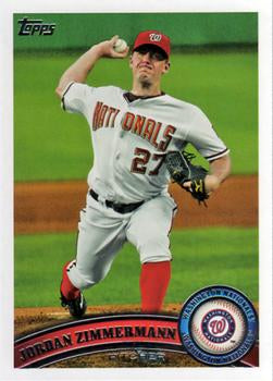 #566 Jordan Zimmermann - Washington Nationals - 2011 Topps Baseball