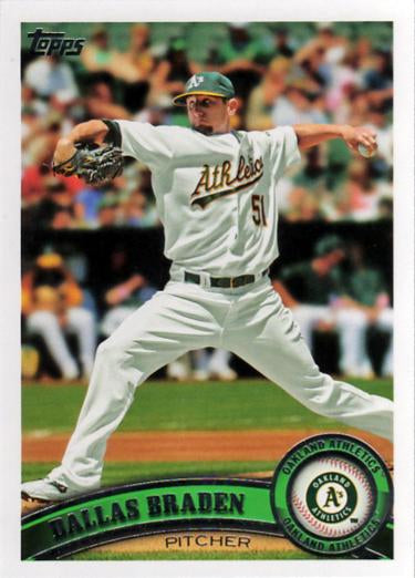 #567a Dallas Braden - Oakland Athletics - 2011 Topps Baseball