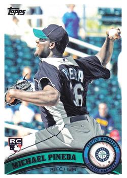 #595 Michael Pineda - Seattle Mariners - 2011 Topps Baseball