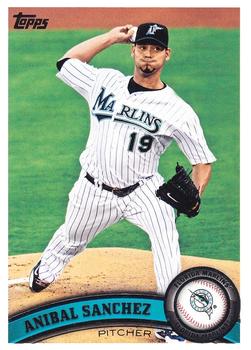 #596 Anibal Sanchez - Florida Marlins - 2011 Topps Baseball