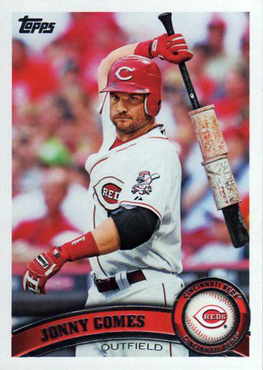 #598 Jonny Gomes - Cincinnati Reds - 2011 Topps Baseball