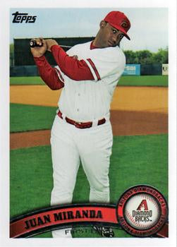 #606 Juan Miranda - Arizona Diamondbacks - 2011 Topps Baseball