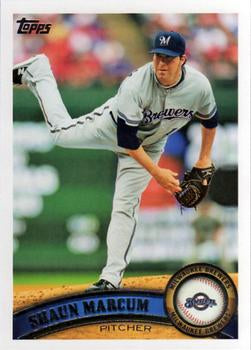 #615 Shaun Marcum - Milwaukee Brewers - 2011 Topps Baseball