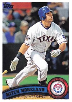 #634 Mitch Moreland - Texas Rangers - 2011 Topps Baseball