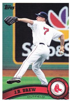 #653 J.D. Drew - Boston Red Sox - 2011 Topps Baseball