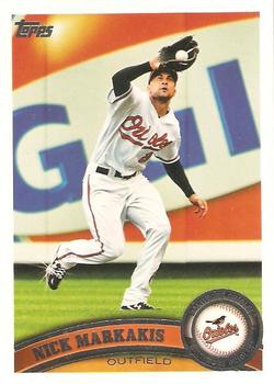 #195b Nick Markakis - Baltimore Orioles - 2011 Topps Baseball