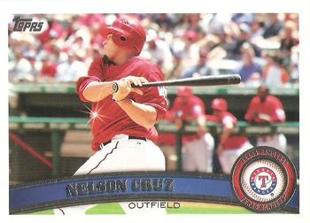#236b Nelson Cruz - Texas Rangers - 2011 Topps Baseball