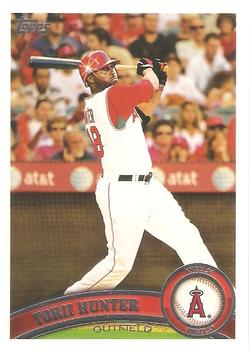 #255b Torii Hunter - Los Angeles Angels - 2011 Topps Baseball