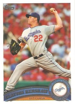 #275b Clayton Kershaw - Los Angeles Dodgers - 2011 Topps Baseball