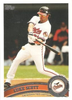 #294b Luke Scott - Baltimore Orioles - 2011 Topps Baseball