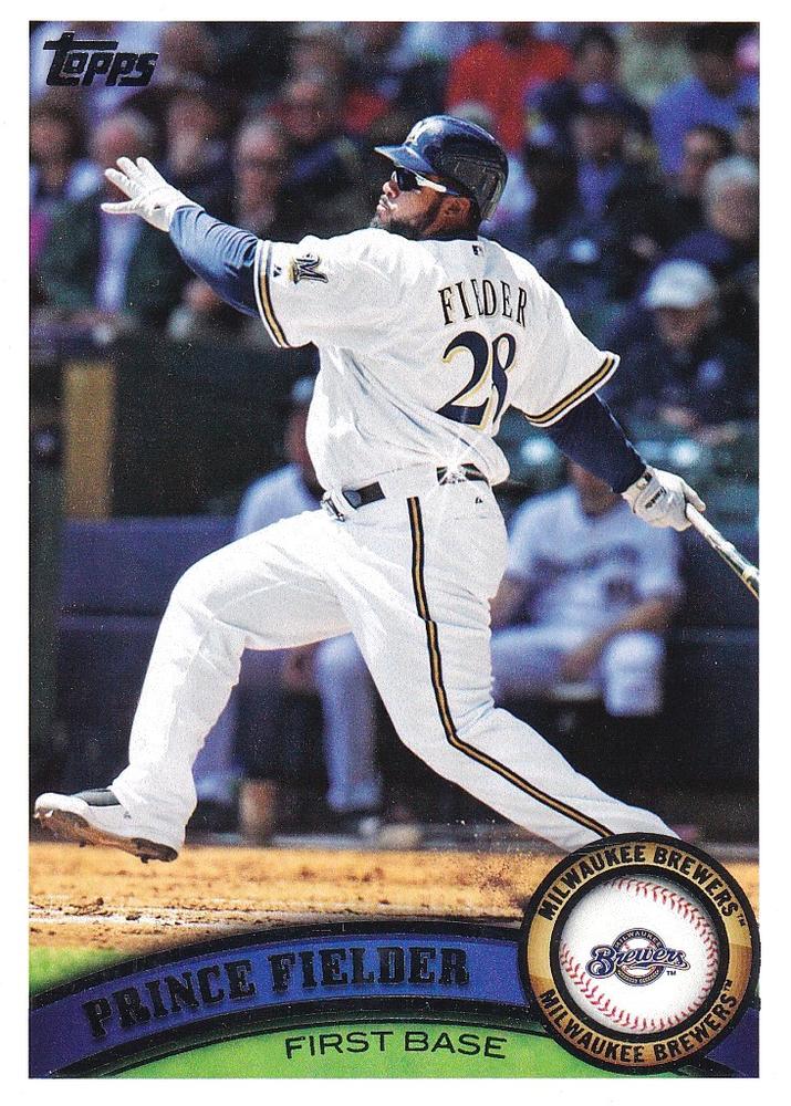 #410b Prince Fielder - Milwaukee Brewers - 2011 Topps Baseball