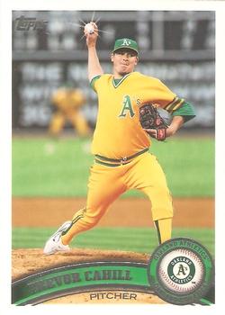 #436b Trevor Cahill - Oakland Athletics - 2011 Topps Baseball