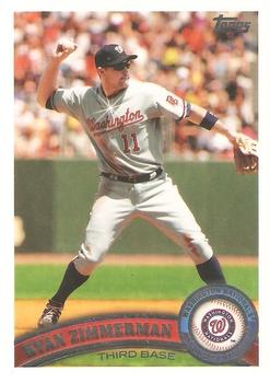 #660b Ryan Zimmerman - Washington Nationals - 2011 Topps Baseball