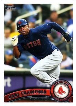 #25c Carl Crawford - Boston Red Sox - 2011 Topps Baseball