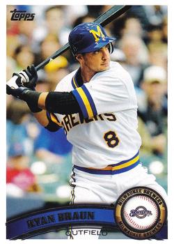 #1 Ryan Braun - Milwaukee Brewers - 2011 Topps Baseball