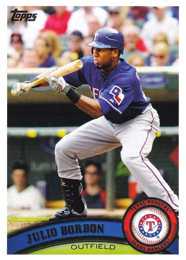 #8 Julio Borbon - Texas Rangers - 2011 Topps Baseball