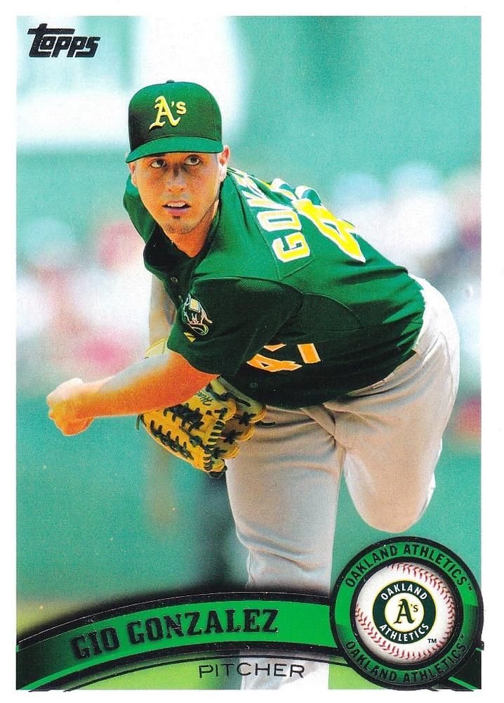 #30 Gio Gonzalez - Oakland Athletics - 2011 Topps Baseball