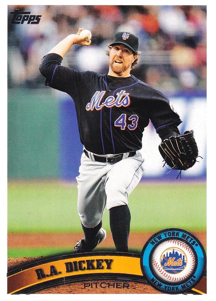 #66 R.A. Dickey - New York Mets - 2011 Topps Baseball