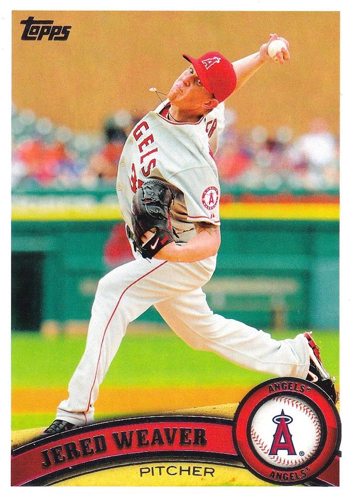 #75a Jered Weaver - Los Angeles Angels - 2011 Topps Baseball