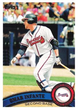 #81 Omar Infante - Atlanta Braves - 2011 Topps Baseball