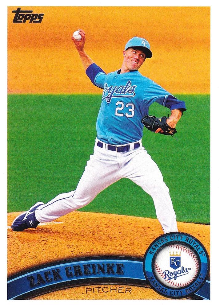 #108a Zack Greinke - Kansas City Royals - 2011 Topps Baseball