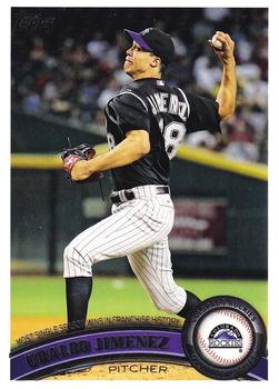 #141 Ubaldo Jimenez - Colorado Rockies - 2011 Topps Baseball