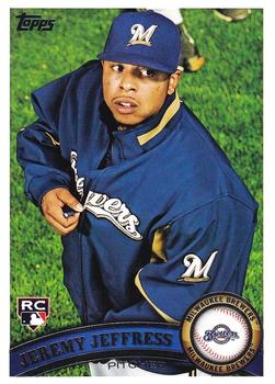#143 Jeremy Jeffress - Milwaukee Brewers - 2011 Topps Baseball
