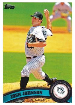 #166a Josh Johnson - Florida Marlins - 2011 Topps Baseball