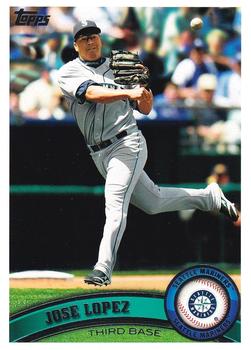 #173 Jose Lopez - Seattle Mariners - 2011 Topps Baseball