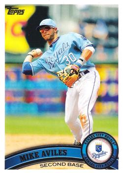 #244 Mike Aviles - Kansas City Royals - 2011 Topps Baseball