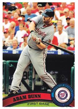 #271a Adam Dunn - Washington Nationals - 2011 Topps Baseball