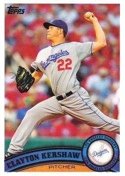 #275a Clayton Kershaw - Los Angeles Dodgers - 2011 Topps Baseball