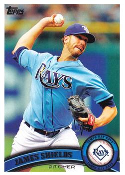 #311 James Shields - Tampa Bay Rays - 2011 Topps Baseball