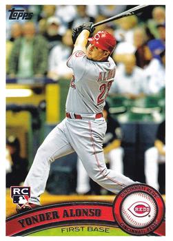 #317 Yonder Alonso - Cincinnati Reds - 2011 Topps Baseball