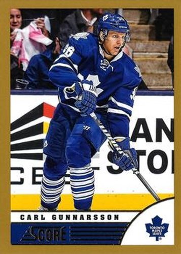 #482 Carl Gunnarsson - Toronto Maple Leafs - 2013-14 Score - Gold Hockey