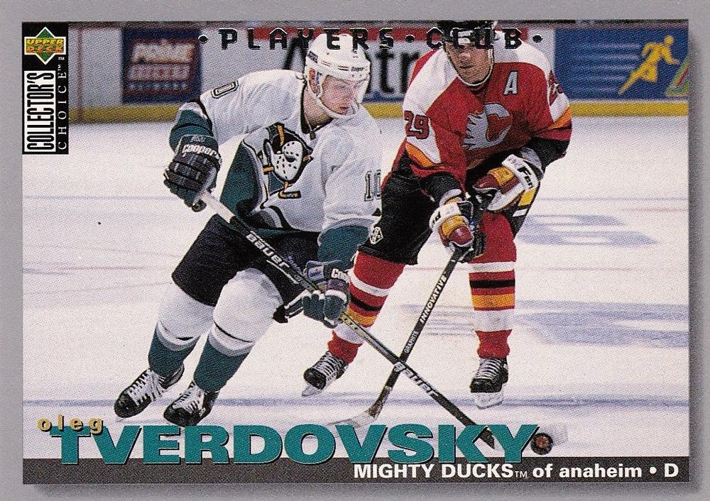 #81 Oleg Tverdovsky - Anaheim Mighty Ducks - 1995-96 Collector's Choice - Player's Club Hockey