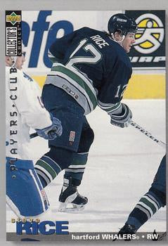 #218 Steven Rice - Hartford Whalers - 1995-96 Collector's Choice - Player's Club Hockey