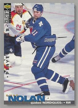 #259 Owen Nolan - Quebec Nordiques - 1995-96 Collector's Choice - Player's Club Hockey