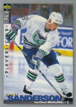 #293 Geoff Sanderson - Hartford Whalers - 1995-96 Collector's Choice - Player's Club Hockey