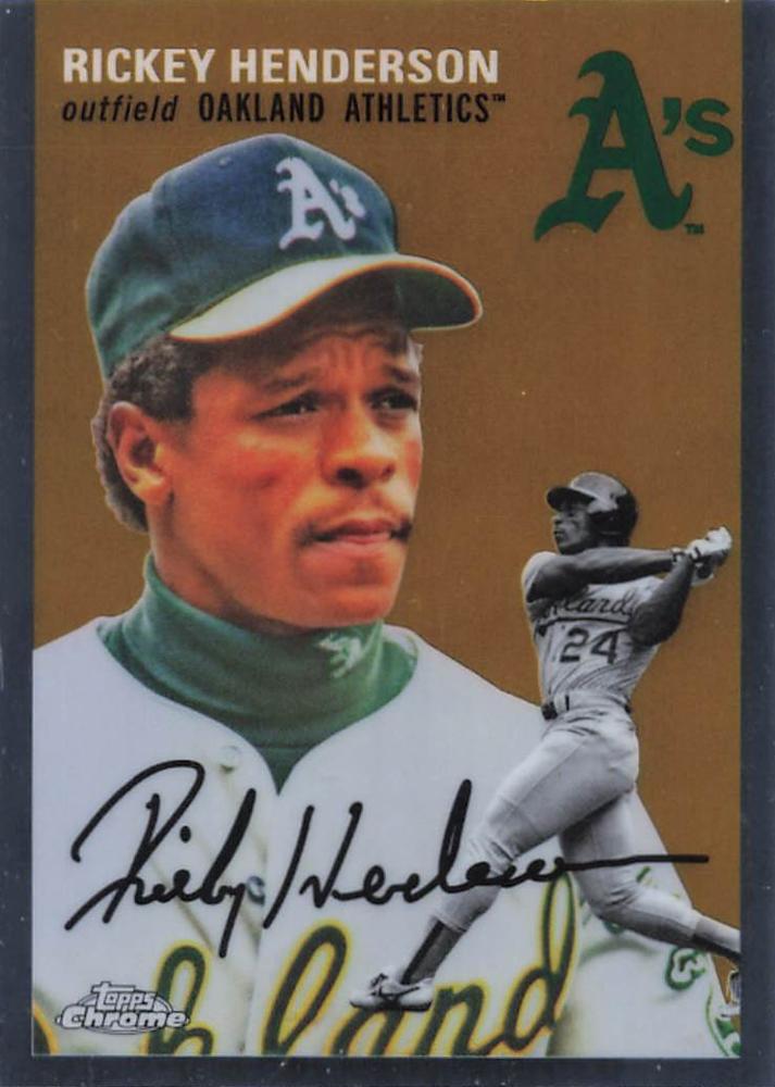 #483 Rickey Henderson - Oakland Athletics - 2023 Topps Chrome Platinum Anniversary Baseball