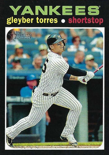 #483b Gleyber Torres - New York Yankees - 2020 Topps Heritage Baseball