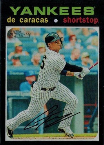 #483c Gleyber Torres - New York Yankees - 2020 Topps Heritage Baseball