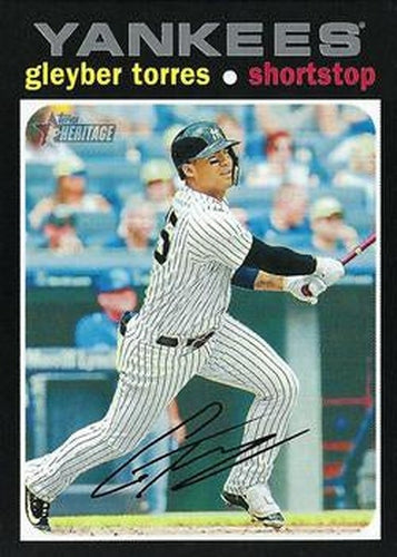 #483d Gleyber Torres - New York Yankees - 2020 Topps Heritage Baseball