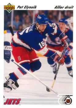 #109a Pat Elynuik - Winnipeg Jets - 1991-92 Upper Deck French Hockey