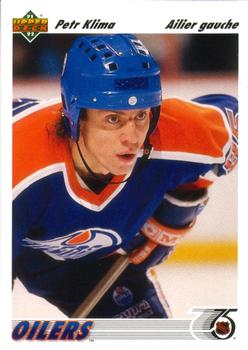 #111a Petr Klima - Edmonton Oilers - 1991-92 Upper Deck French Hockey