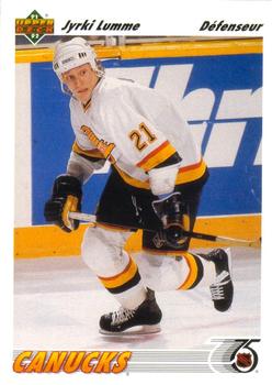#114a Jyrki Lumme - Vancouver Canucks - 1991-92 Upper Deck French Hockey