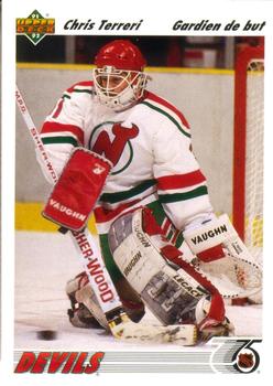#115a Chris Terreri - New Jersey Devils - 1991-92 Upper Deck French Hockey